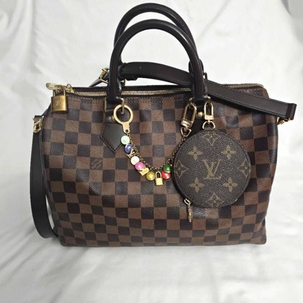 Louis Vuitton Damier Ebene Canvas Brown Black Shoulder Bag - Picture 2 of 13